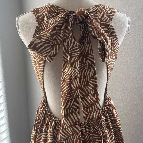 NWT House of Harlow Linen Dress Beachy Resortwear Halter Dress Size Medium - Picture 7 of 11